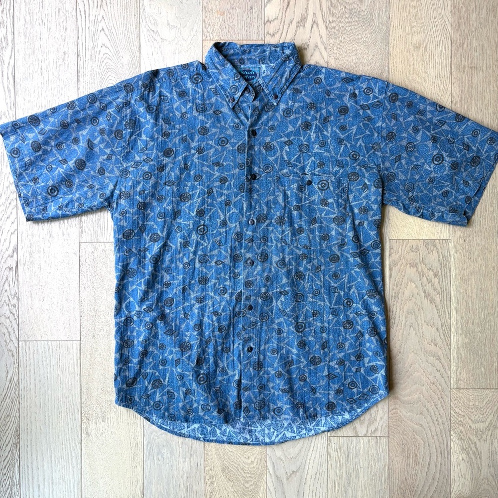 Vintage 90s Shah Safari Button Down Shirt